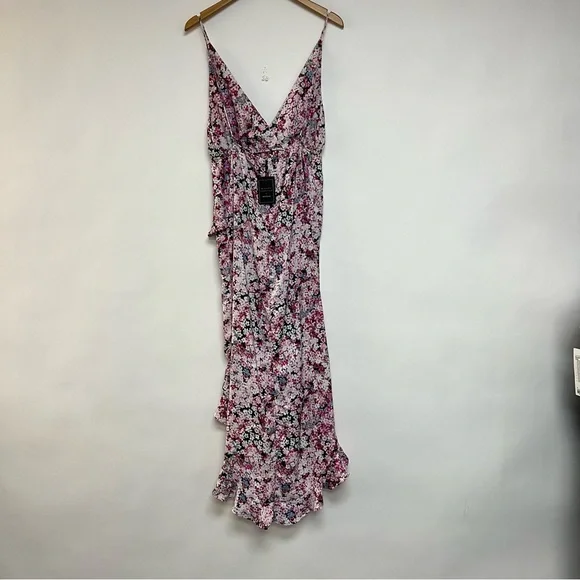 Michael Costello Pink Floral Midi Dress - Picture 5 of 10